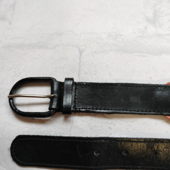 Multicolor Braided Genuine Leather Belt Black Buckle Adjustable - Picture 4 of 11